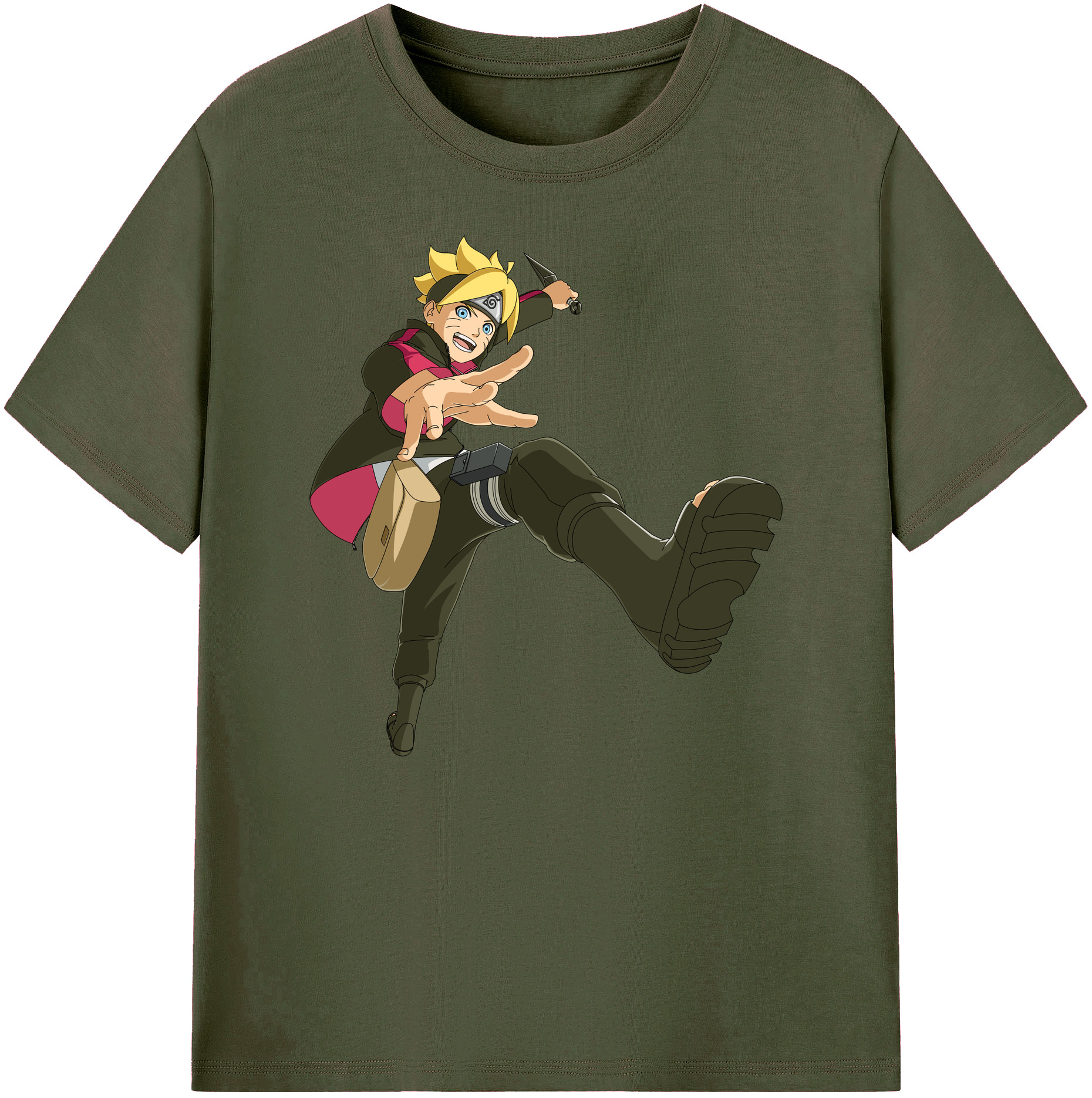（画像用） NARUTO -ナルト- うずまき ボルト Uzumaki Boruto 綿100％ メンズ半袖Tシャツ｜肌触りやわらか＆通気性